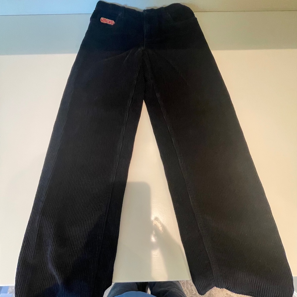 Empyre Kids Loose Fit Black Corduroy Skate Pants, Size 26
